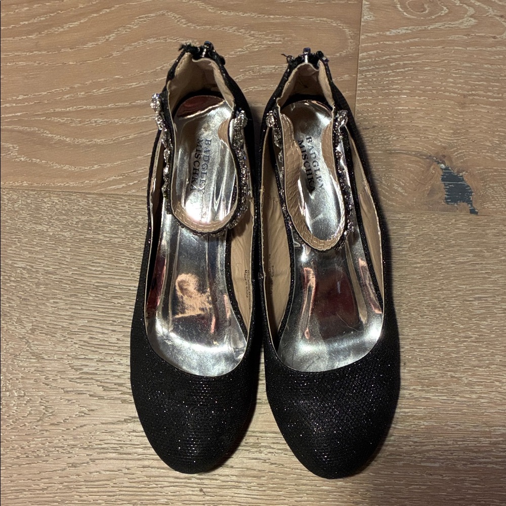 Badgley Mischka Sparkling Black Dress Shoes